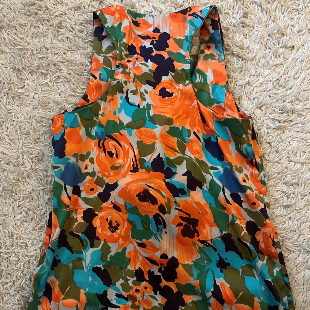 Gianni Bini Floral Ruffle Racerback Sleeveless Top
